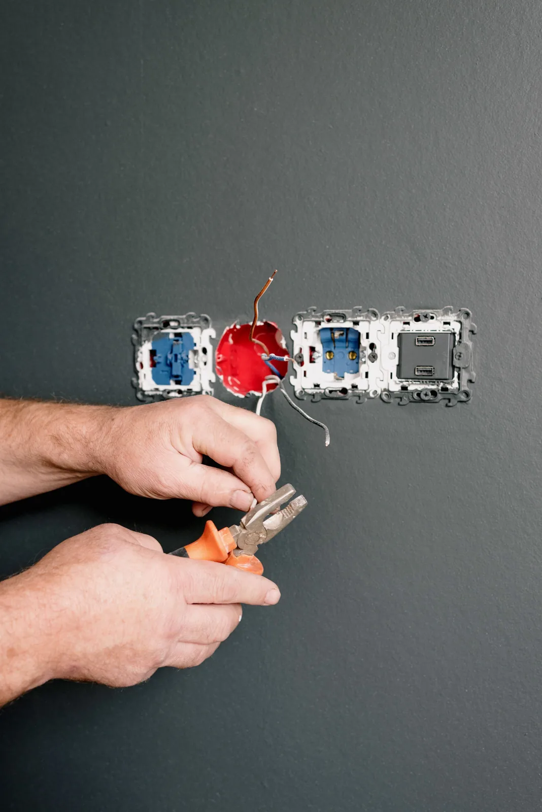 Wiring an outlet box into a finished wall, for outlet repair in Oklahoma City
