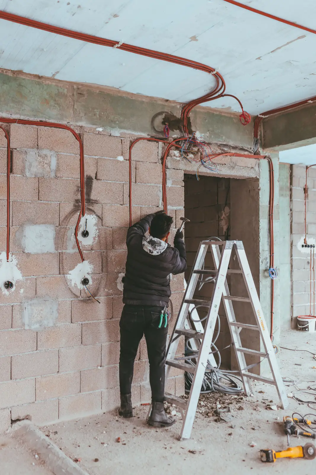 First-fix conduit and back boxes on site, for surge protection in Oklahoma City